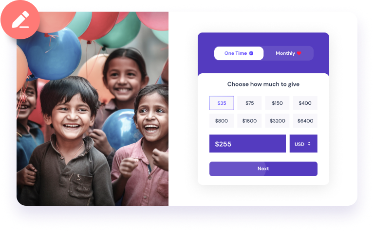 Customizable Fundraising Landing Pages with GivingX​